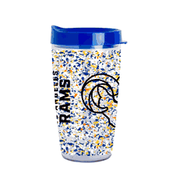 Los Angeles Rams 16oz Terrazzo Dbl Wall Clear Tumbler