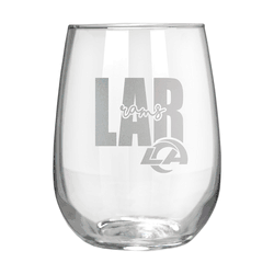 Los Angeles Rams 17oz Stemmless Wine Glass