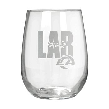 Los Angeles Rams 17oz Stemmless Wine Glass