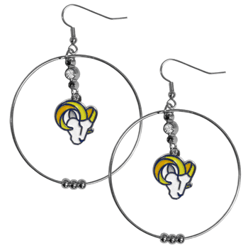 Los Angeles Rams 2 Inch Hoop Earrings