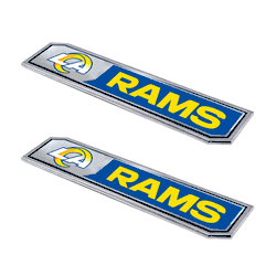 Los Angeles Rams 2 Piece Heavy Duty Aluminum Embossed Truck Emblem Set