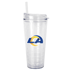 Los Angeles Rams 22oz Flipside Dbl Wall Clear Tumbler