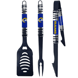 Los Angeles Rams 3 pc Color BBQ Tool Set