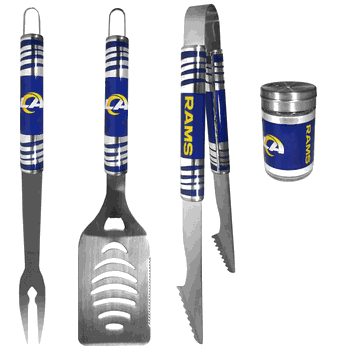 Los Angeles Rams 3 pc Tailgater BBQ Set and Season Shaker