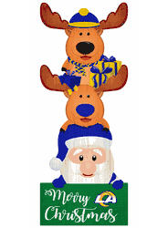 Los Angeles Rams 31" Santa Stack Leaner