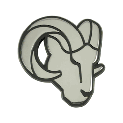 Los Angeles Rams 3D Chrome Metal Emblem