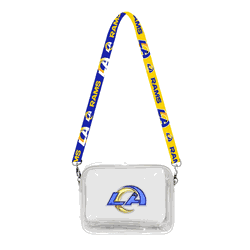 Los Angeles Rams 3D Logo Clear Fanny Fan Purse