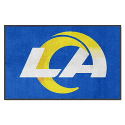 Los Angeles Rams 4X6 High-Traffic Mat with Durable Rubber Backing - Landscape Orientation
