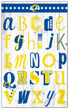 Los Angeles Rams Alphabet 11x19 Sign