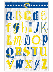 Los Angeles Rams Alphabet 11x19 Sign