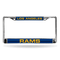 Los Angeles Rams Alternate 12" x 6" Laser Cut Chrome Frame