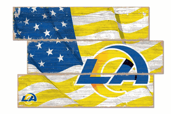 Los Angeles Rams American Flag 3 Plank