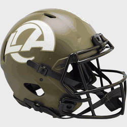 Los Angeles Rams  Authentic Speed Full Size Football Helmet SALUTE TO SERVICE
