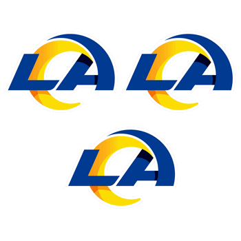 Los Angeles Rams Auto Decal 3 Pack