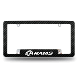 Los Angeles Rams Black 12" x 6" Chrome All Over Automotive License Plate Frame