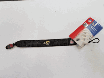 Los Angeles Rams Bracelet Team Color Tonal Black Vintage Logo Football CO