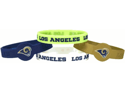 Los Angeles Rams Bracelets - 4 Pack Silicone