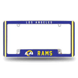 Los Angeles Rams Classic 12" x 6" Chrome All Over Automotive License Plate Frame