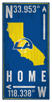 Los Angeles Rams Coordinate 6x12 Sign