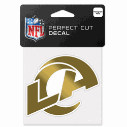 Los Angeles Rams Decal 4x4 Perfect Cut Metallic Gold
