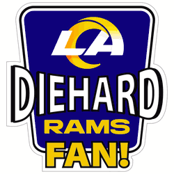 Los Angeles Rams Die-Hard Fan Auto Decal
