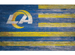 Los Angeles Rams Distressed Flag 11x19