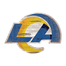 Los Angeles Rams Distressed Logo Cutout Sign