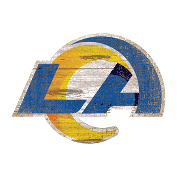 Los Angeles Rams Distressed Logo Cutout Sign