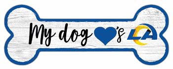 Los Angeles Rams Dog Bone 6x12 Sign