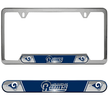 Los Angeles Rams Embossed License Plate Frame, 6.25in x 12.25in