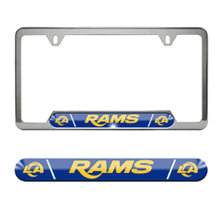 Los Angeles Rams Embossed License Plate Frame, 6.25in x 12.25in