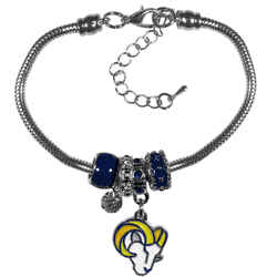 Los Angeles Rams Euro Bead Bracelet