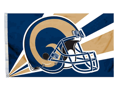 Los Angeles Rams Flag 3x5 Helmet Design