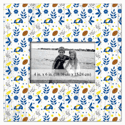 Los Angeles Rams Floral Pattern 10x10 Frame