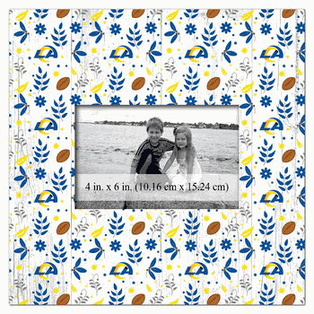 Los Angeles Rams Floral Pattern 10x10 Frame