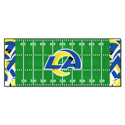 Los Angeles Rams Football Field Runner Mat - 30in. x 72in. XFIT Design