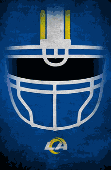 Los Angeles Rams Ghost Helmet 17x26