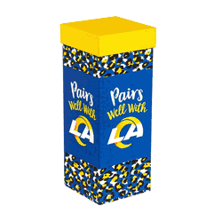 Los Angeles Rams Glass 17oz Wine Stemmed Boxed