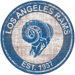 Los Angeles Rams Heritage Logo Round Sign