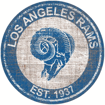 Los Angeles Rams Heritage Logo Round Sign