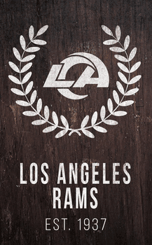 Los Angeles Rams Laurel Wreath 11x19 Sign