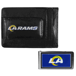 Los Angeles Rams Leather Cash & Cardholder & Color Money Clip