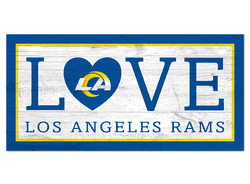 Los Angeles Rams Love 6x12 Sign