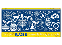 Los Angeles Rams Merry and Bright 6x12 Sign