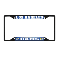 Los Angeles Rams Metal License Plate Frame Black Finish