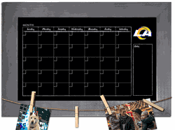 Los Angeles Rams Monthly Chalkboard with frame & clothespins 11x19 Sign