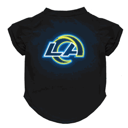 Los Angeles Rams Neon Pet T-Shirt, X-Large
