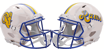 Los Angeles Rams NFL Full Size Authentic Speed Football Helmet RETRO