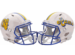 Los Angeles Rams NFL Full Size Replica Speed Football Helmet RETRO