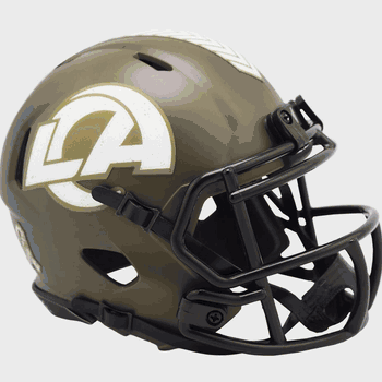 Los Angeles Rams NFL Mini Speed Football Helmet SALUTE TO SERVICE
